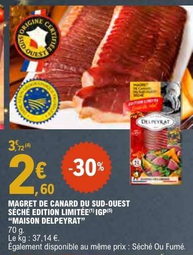 MAGRET DE CANARD DU SUD-OUEST SÉCHÉ EDITION LIMITÉE IGP 'MAISON DELPEYRAT'