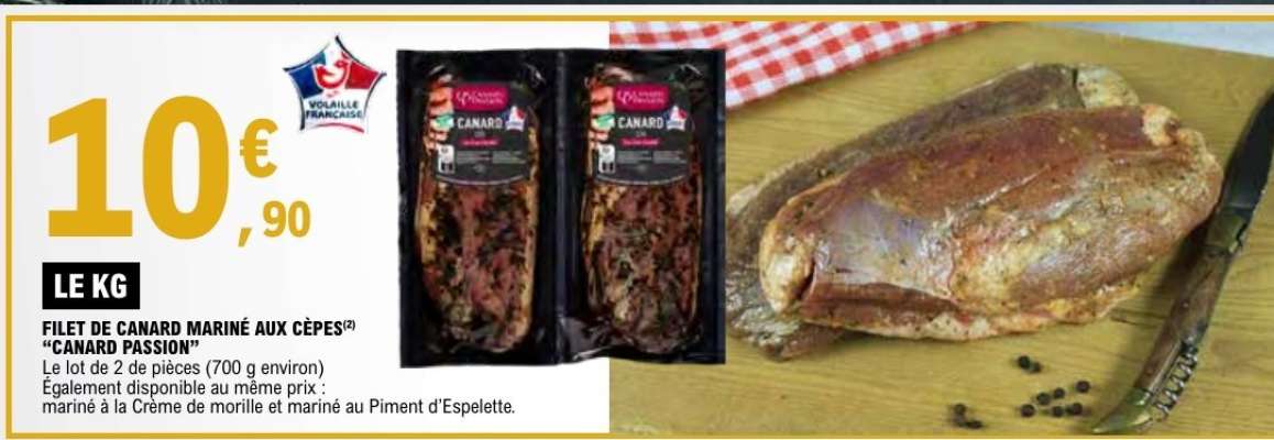 FILET DE CANARD MARINÉ AUX CÈPES