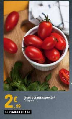 Tomate cerise allongée