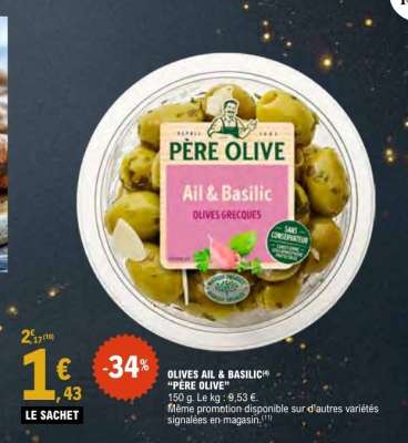OLIVES AIL & BASILIC 'PÈRE OLIVE'