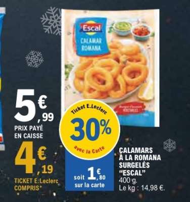 CALAMARS À LA ROMANA SURGELÉS “ESCAL”