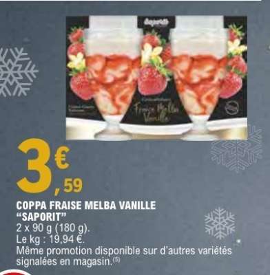 COPPA FRAISE MELBA VANILLE “SAPORIT”