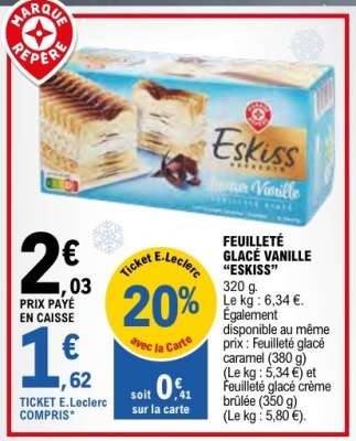 Feuilleté Glacé Vanille 'Eskiss'