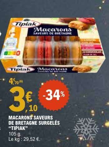 MACARONS SAVEURS DE BRETAGNE SURGELÉS “TIPIAK”