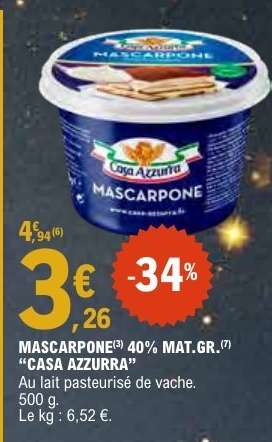 MASCARPONE 40% MAT.GR. CASA AZZURRA