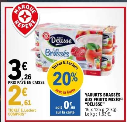 Yaourts Brassés aux Fruits Mixés 'Délisse'