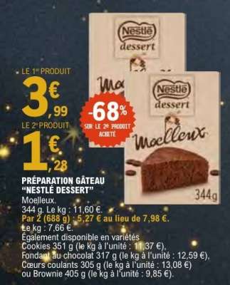 PRÉPARATION GÂTEAU “NESTLÉ DESSERT”