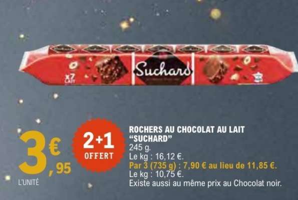 ROCHERS AU CHOCOLAT AU LAIT “SUCHARD”