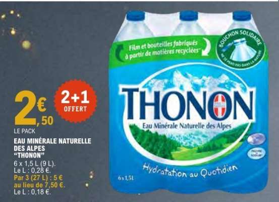 Eau Minérale Naturelle des Alpes 'Thonon'