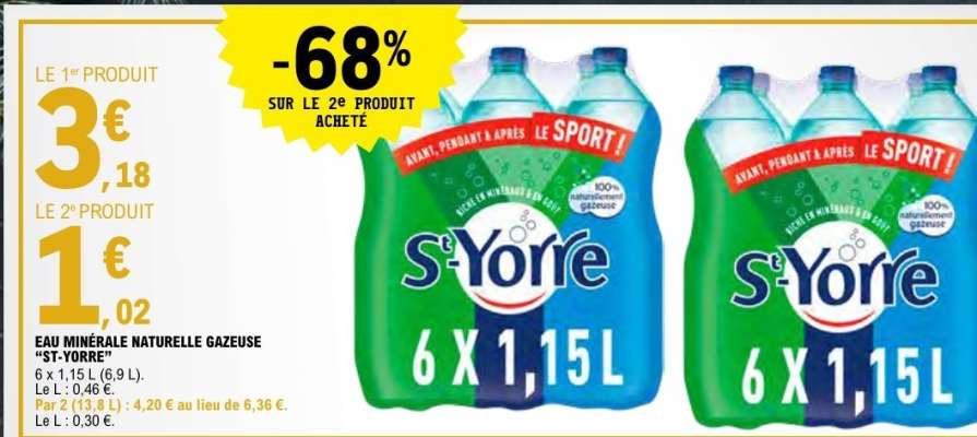 Eau Minérale Naturelle Gazeuse St Yorre