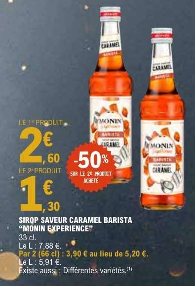 SIROP SAVEUR CARAMEL BARISTA 'MONIN EXPERIENCE'