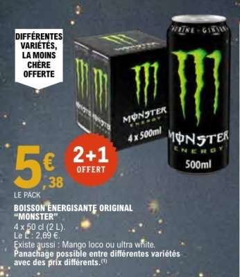 BOISSON ÉNERGISANTE ORIGINAL MONSTER