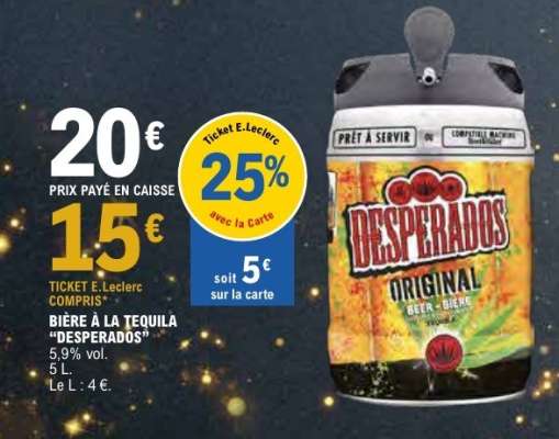 BIÈRE À LA TEQUILA “DESPERADOS”