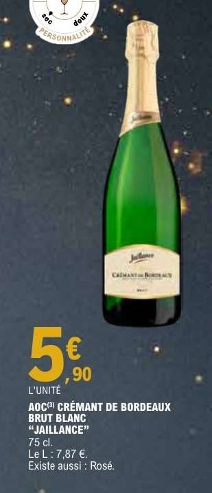 AOC Crémant de Bordeaux Brut Blanc 'Jaillance'