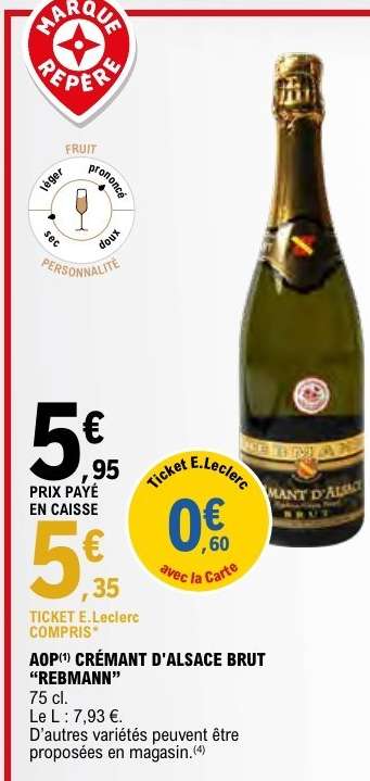 AOP Crémant d'Alsace Brut 'Rebmann'
