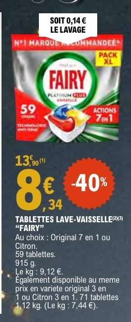 Tablettes Lave-Vaisselle Fairy
