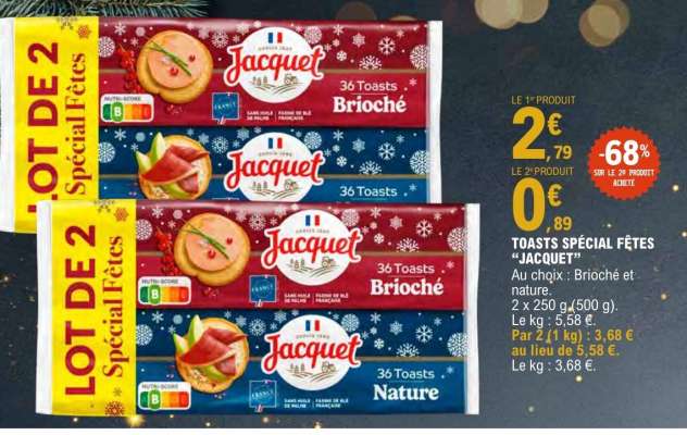 TOASTS SPÉCIAL FÊTES “JACQUET”