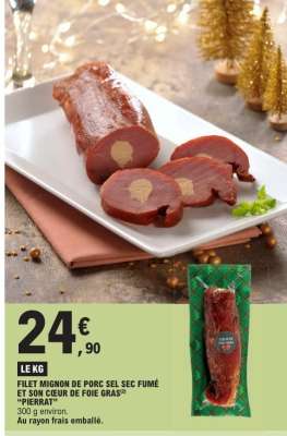 FILET MIGNON DE PORC SEL SEC FUMÉ ET SON CŒUR DE FOIE GRAS