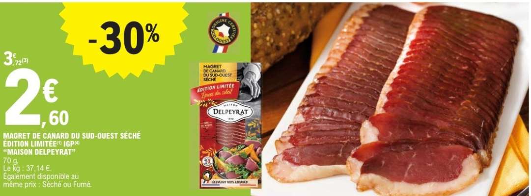MAGRET DE CANARD DU SUD-OUEST SÉCHÉ EDITION LIMITÉE IGP 'MAISON DELEPYRAT'