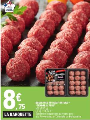 BOULETTES AU BŒUF NATURE
