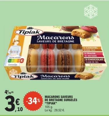MACARONS SAVEURS DE BRETAGNE SURGELÉS “TIPIAK”