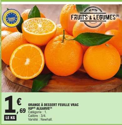 ORANGE À DESSERT FEUILLE VRAC IGP® ALGARVE