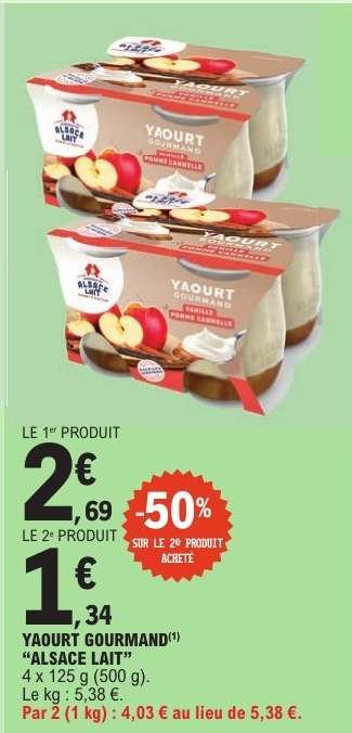 YAOURT GOURMAND ALSACE LAIT