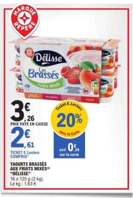 Yaourts Brassés aux Fruits Mixés 'Délisse'