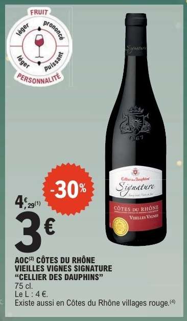 AOC CÔTES DU RHÔNE VIEILLES VIGNES SIGNATURE CELLIER DES DAUPHINS