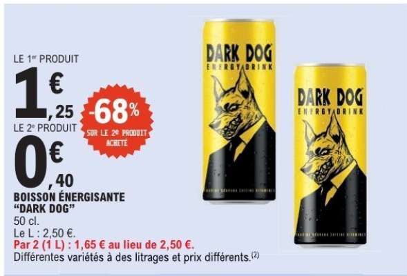 Boisson énergisante 'Dark Dog'