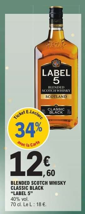 BLENDED SCOTCH WHISKY CLASSIC BLACK "LABEL 5"