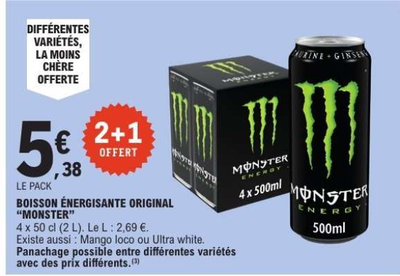 BOISSON ÉNERGISANTE ORIGINAL MONSTER