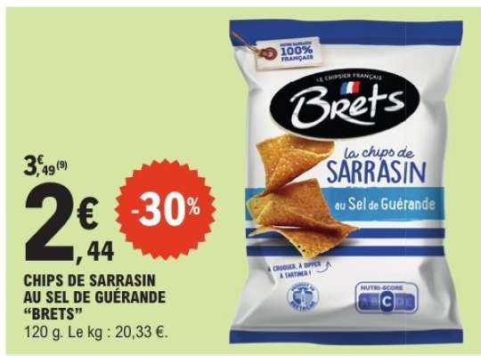 CHIPS DE SARRASIN AU SEL DE GUÉRANDE “BRETS”