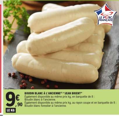 Boudin blanc à l'ancienne "Jean Brient"