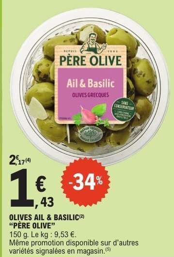OLIVES AIL & BASILIC 'PÈRE OLIVE'