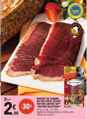 MAGRET DE CANARD DU SUD-OUEST SÉCHÉ