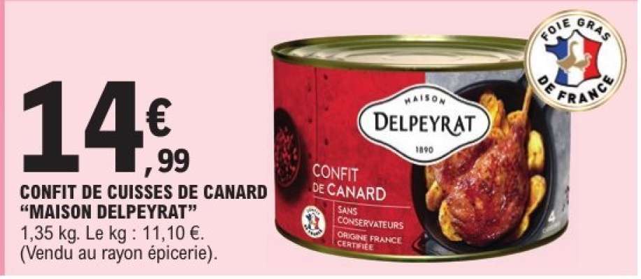 Confit de Cuisses de Canard 'Maison Delpeyrat'