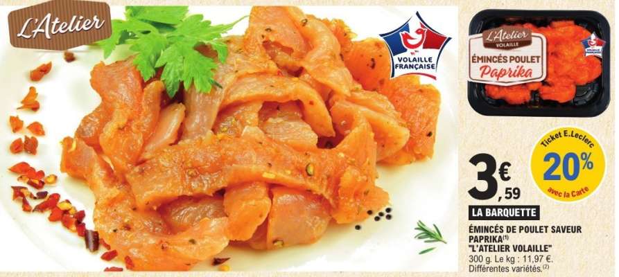 ÉMINCÉS DE POULET SAVEUR PAPRIKA