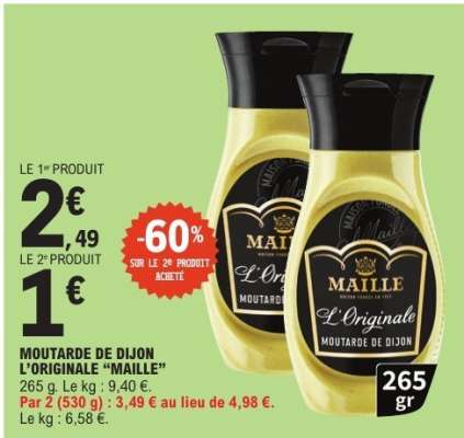MOUTARDE DE DIJON L’ORIGINALE “MAILLE”