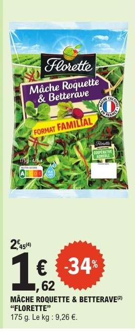 Mâche Roquette & Betterave "Florette"