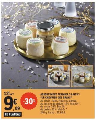 ASSORTIMENT FERMIER 3 LAITS 'LE CHEVRIER DES CRAYS'