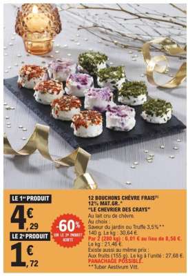 12 BOUCHONS CHÈVRE FRAIS