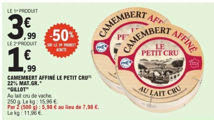 CAMEMBERT AFFINÉ "LE PETIT CRU"
