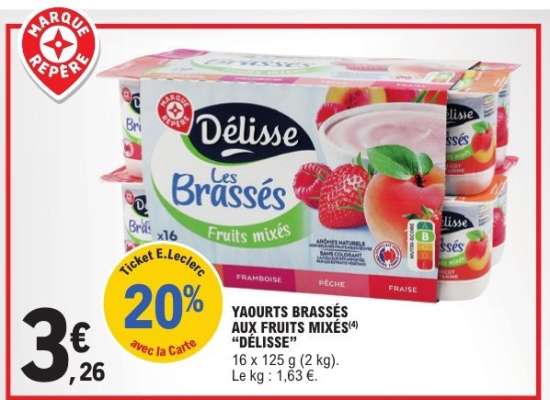 Yaourts Brassés aux Fruits Mixés 'Délisse'