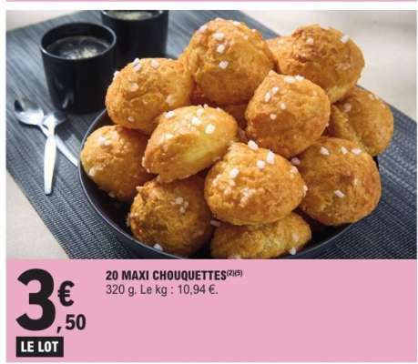 20 MAXI CHOUQUETTES