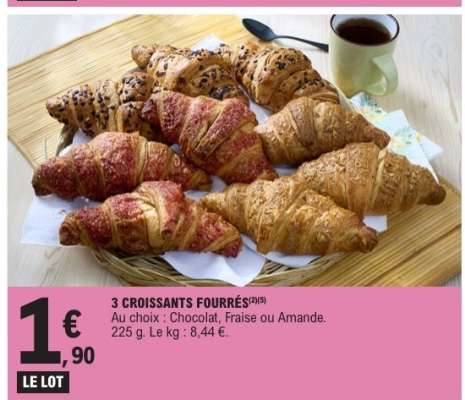 3 CROISSANTS FOURRÉS
