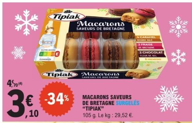 MACARONS SAVEURS DE BRETAGNE SURGELÉS “TIPIAK”