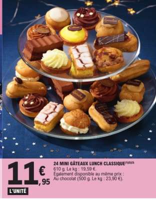 24 Mini Gâteaux Lunch Classique