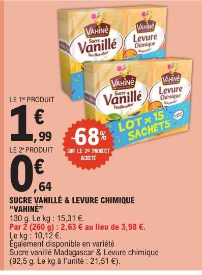 Sucre Vanillé & Levure Chimique 'Vahiné'