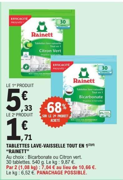 TABLETTES LAVE-VAISSELLE TOUT EN 1 “RAINETT”